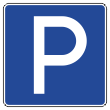 Дорожный знак 6.4 «Место стоянки» (металл 0,8 мм, II типоразмер: сторона 700 мм, С/О пленка: тип А инженерная)